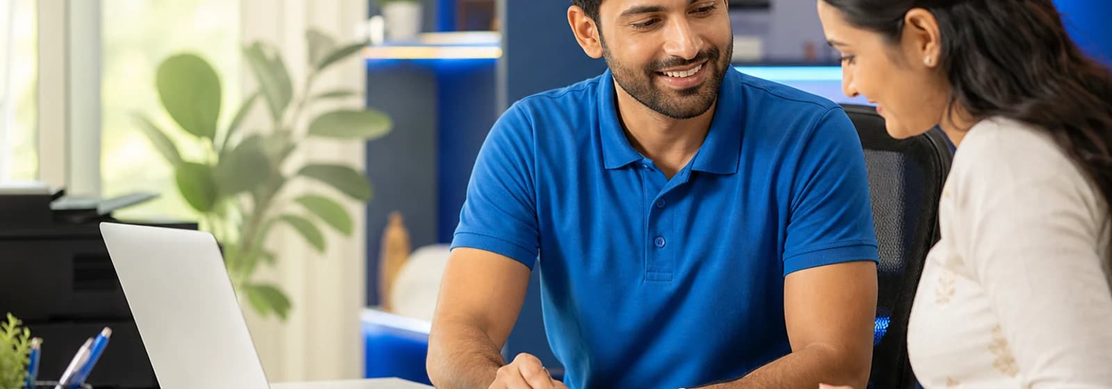 DigiConnect advisor assisting a customer with digital documentation